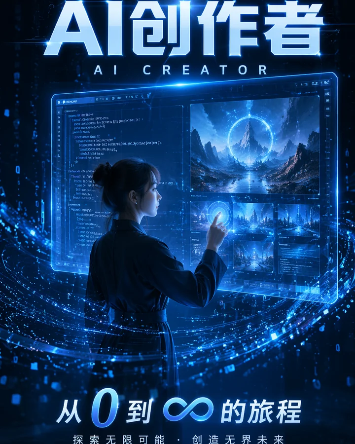 AI 创作者主题海报